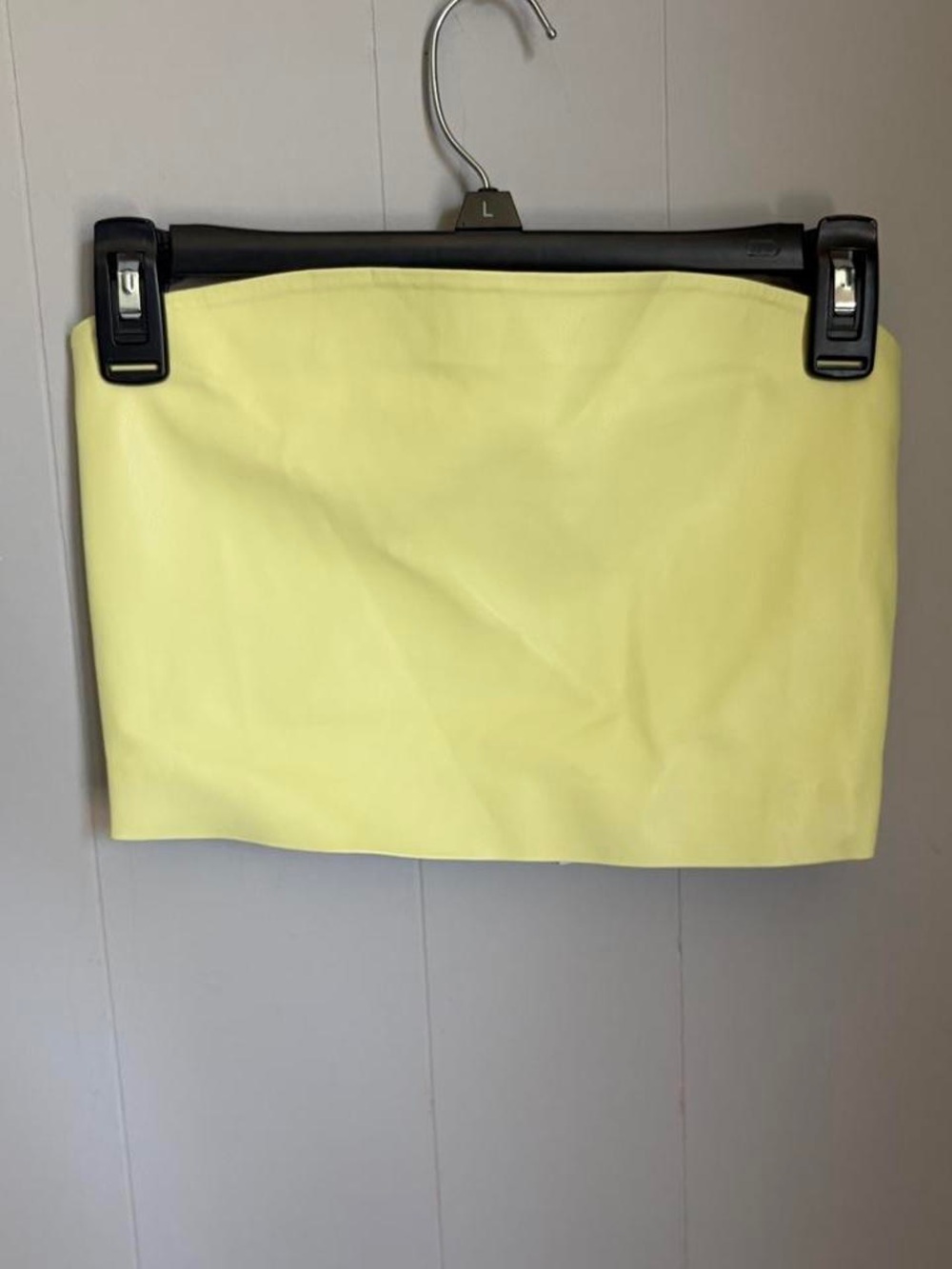 Women's Yellow Mini tube top  - Sleek Solid Style